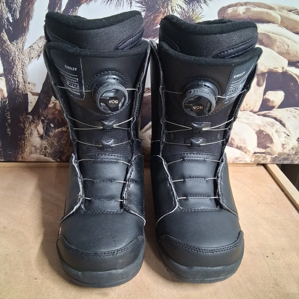 K2 Kinsley Women Black Snowboard Boots Dual BOA Intuition Sz 6.5